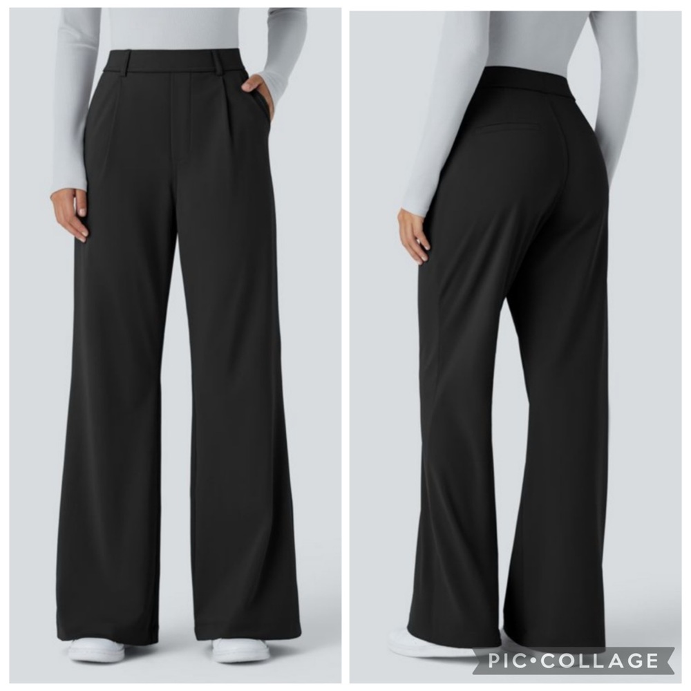 HALARA Wide Leg Pants in Black